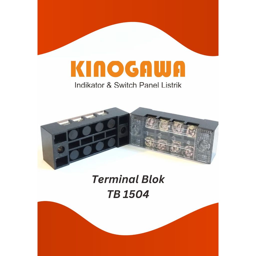 KINOGAWA TERMINAL BLOK TB- 1504 Komponen Panel Listrik Perakitan Proyek Industri Komponen Panel List