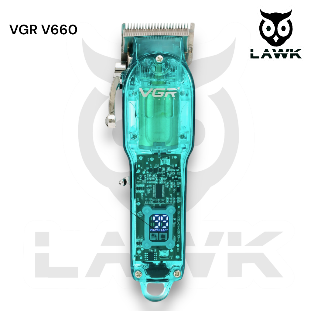 Hair clipper VGR V660 CORDLESS / Mesin cukur rambut VGR transparant