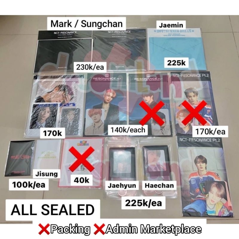 WTS AAB NCT SEALED MD AR Ticket NCT 2020 Resonance Mark Sungchan NCT Dream Hot Summer Fanmeeting Jaemin 127 Photopack SG 21 Doyoung SG21 Hologram holo PC Jaehyun pt 1 Lenticular Standee Sungchan pt 2 Card Wallet Haechan cawall Fortune Scratch THE LINK 127