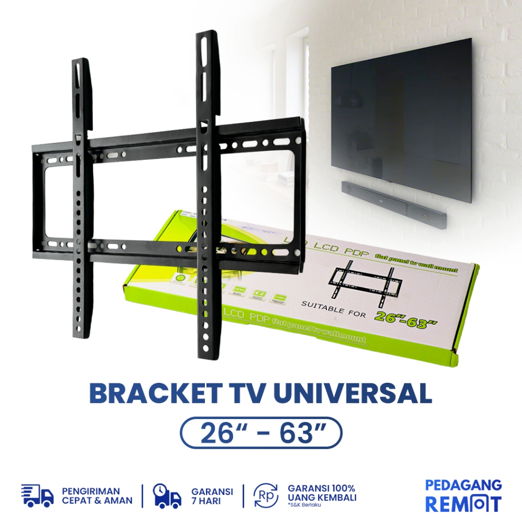 Braket Bracket TV LED LCD Android SmartTV Universal 26 - 63Inch (26", 32", 40", 42", 43", 50", 55", 60", 63") B41