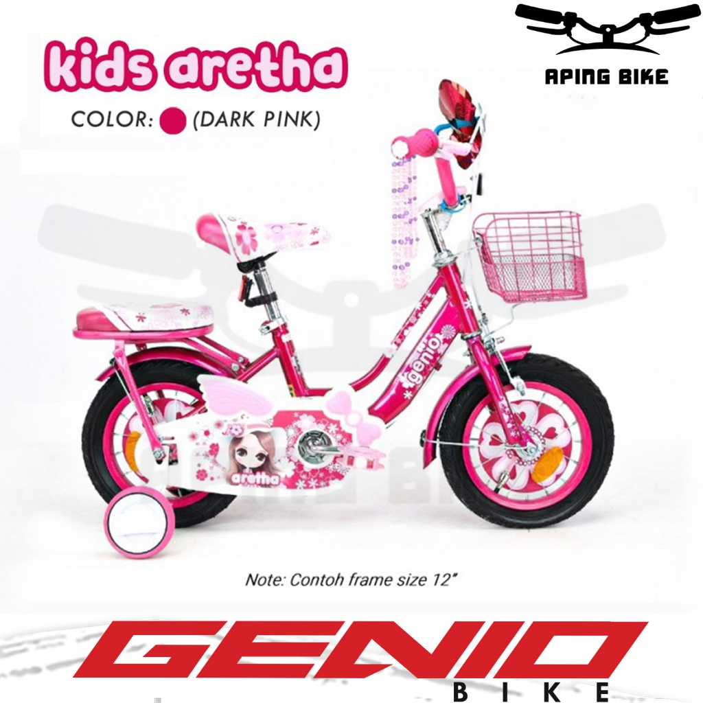 Sepeda Genio Aretha 12' 16" 18" Sepeda Anak Perempuan Sepeda Mini Keranjang