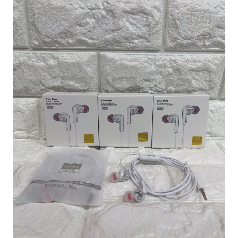 Headset Handsfree Transparan + Mic Bisa Buat Telepon MA35 MA36