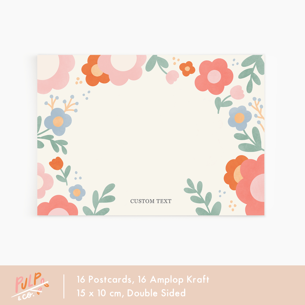 

Pulp & Co. Letter Set | Kartu Ucapan Custom | Bloom (16 Pcs)