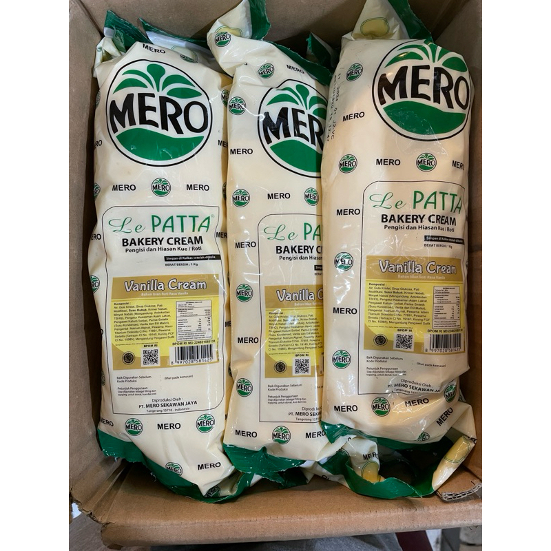 

Mero Bakery Cream Vanilla / Selai Vanilla Cream 1Kg