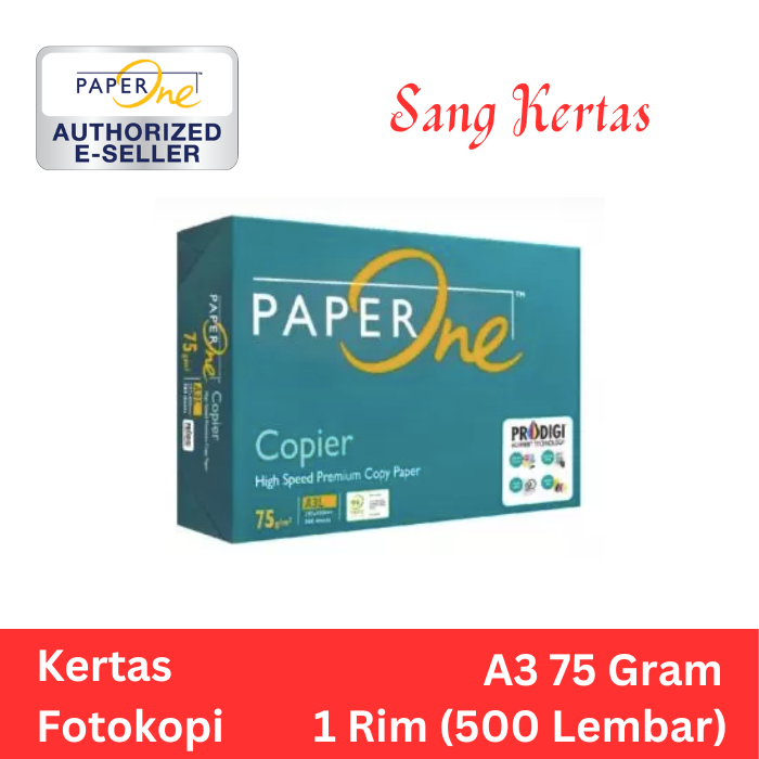 

Kertas HVS A3 75 gram Paperone 1 rim (500 lembar)