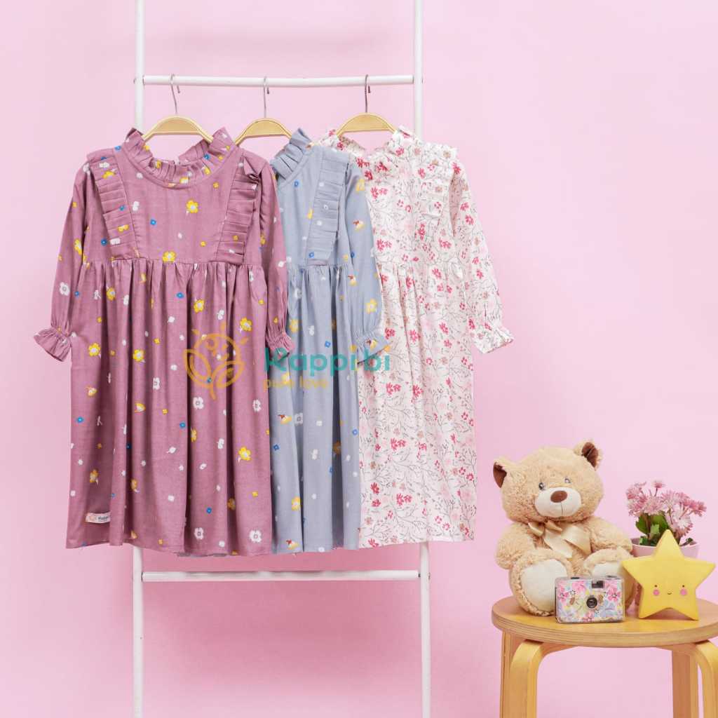 Calantha Long Dress By Happi Bi / New Arrival  / Baju Anak Perempuan / Gamis Anak SD, Gamis Anak TK,
