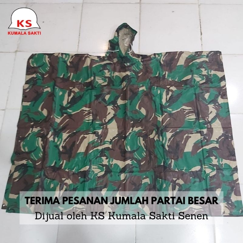 Jas Hujan Ponco Loreng TNI AD Premium