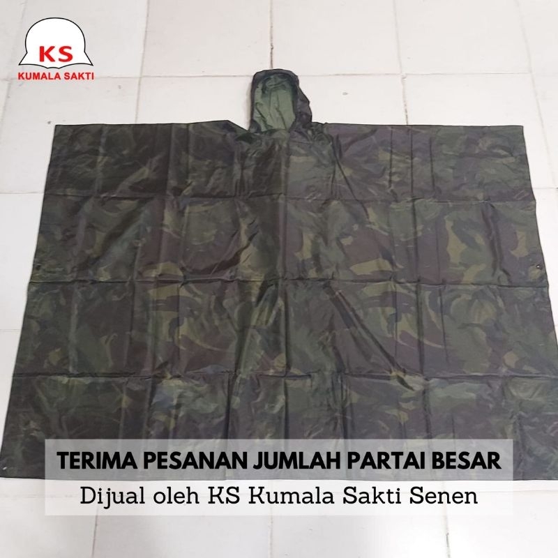 Jas Hujan Ponco Loreng TNI AD