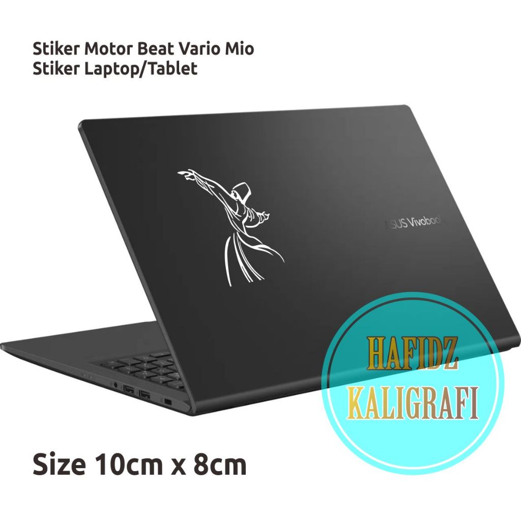 Tari Sufi stiker Laptop Tablet motor Vario Scoopy Beat cutting sticker untuk motor Yamaha Mio Fazzio