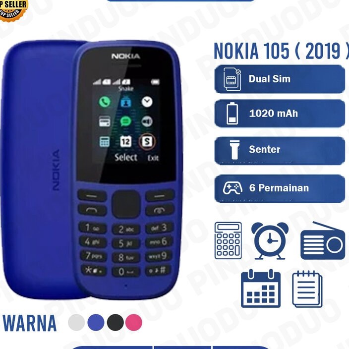 Termurah HP nokia 105 2019 garansi Dual Sim