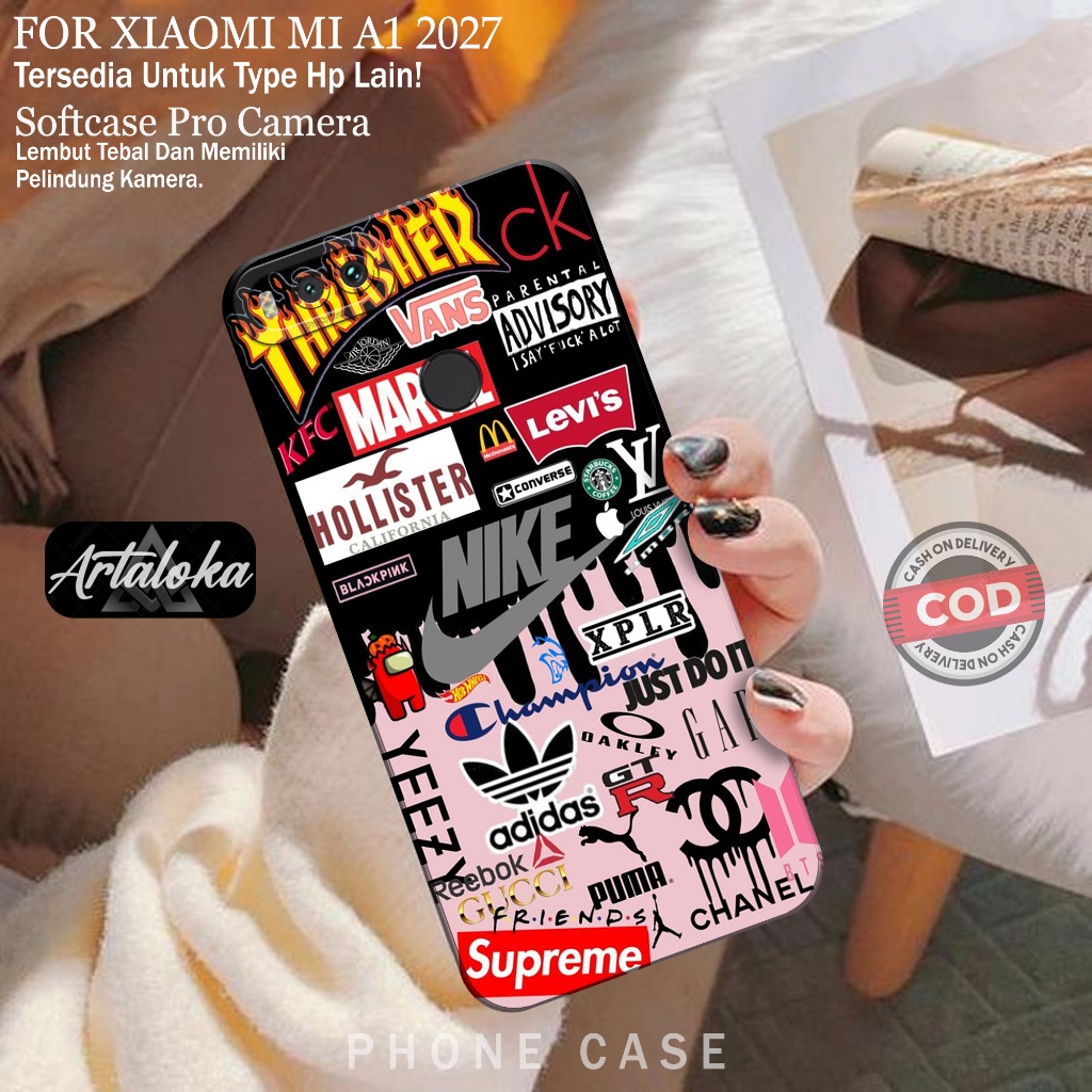Softcase Hp Xiaomi MI A1 2017 Fashion Case Branded Case Xiaomi MI A1 2017 Silikon TPU Pro Camera Cas