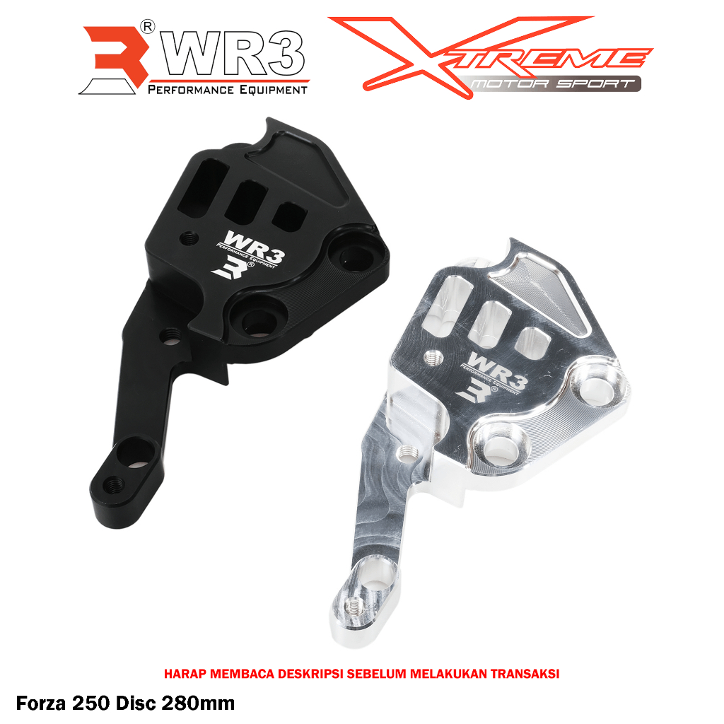 Breket Kaliper Depan WR3 For Untuk Kaliper Brembo 4P1P Forza 250 / CBR250RR ABS / Rebel 300 / KTM Du