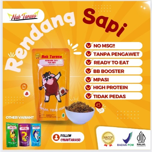 

RENDANG DAGING SAPI LELE TUNA BELUT TELUR UNTUK ANAK NAKTARASO