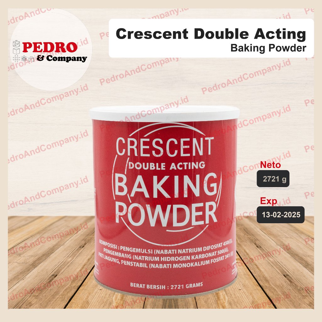 

Crescent double acting baking powder 2721 gram - kaleng besar