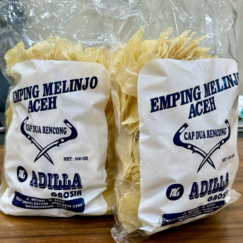 

Emping Aceh Premium Cap Dua Rencong 500gram