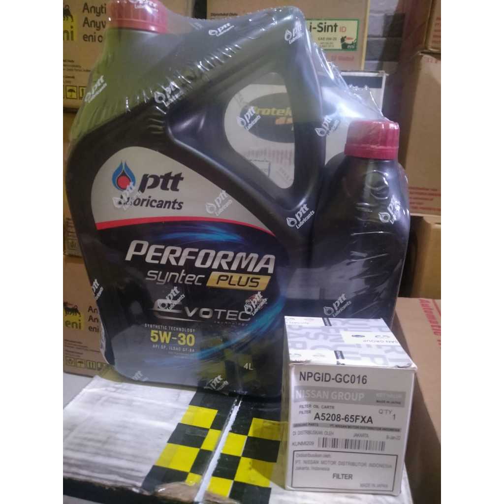 oli PTT 5 Liter 5W-30 + filter oli Nissan Juke Serena X-Trail Murano