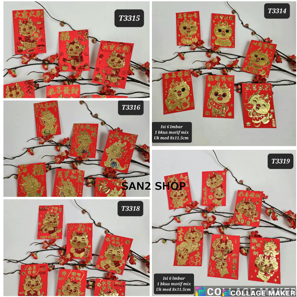 

Angpao fu Angpao imlek Fuk Fu Pendek Emas Gold Tulisan dan gambar timbul bahan tebal free ongkir VARIAN GOLD SHION NAGA 2024