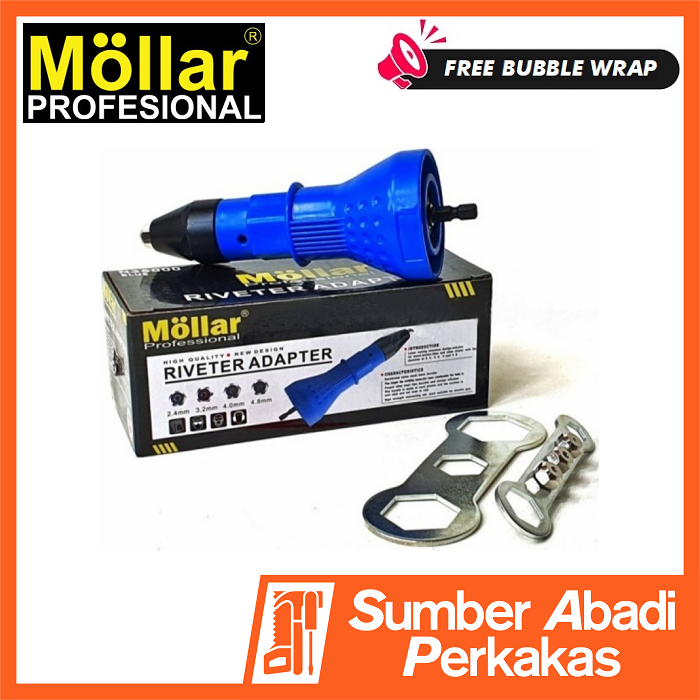 MOLLAR Electric Rivet Gun Adaptor Alat Tang Paku Sambung Konverter Mesin Bor Listrik Ripet Adapter E