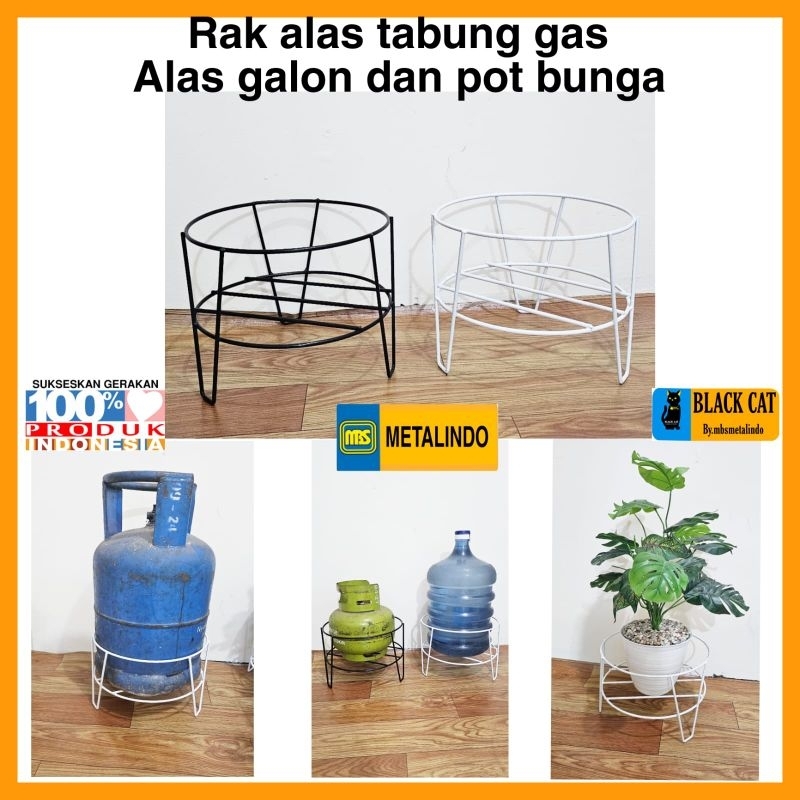 Gratong Rak Tabung Gas Alas Roda Tabung Gas Alas Roda Galon Besi Rak Pot Bunga Rak Besi Anti Karat