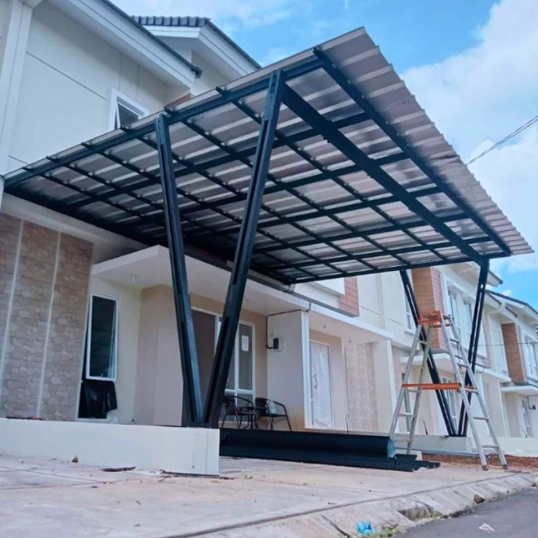 kanopi baja Ringan Atap spandek polos Bergaransi Malang