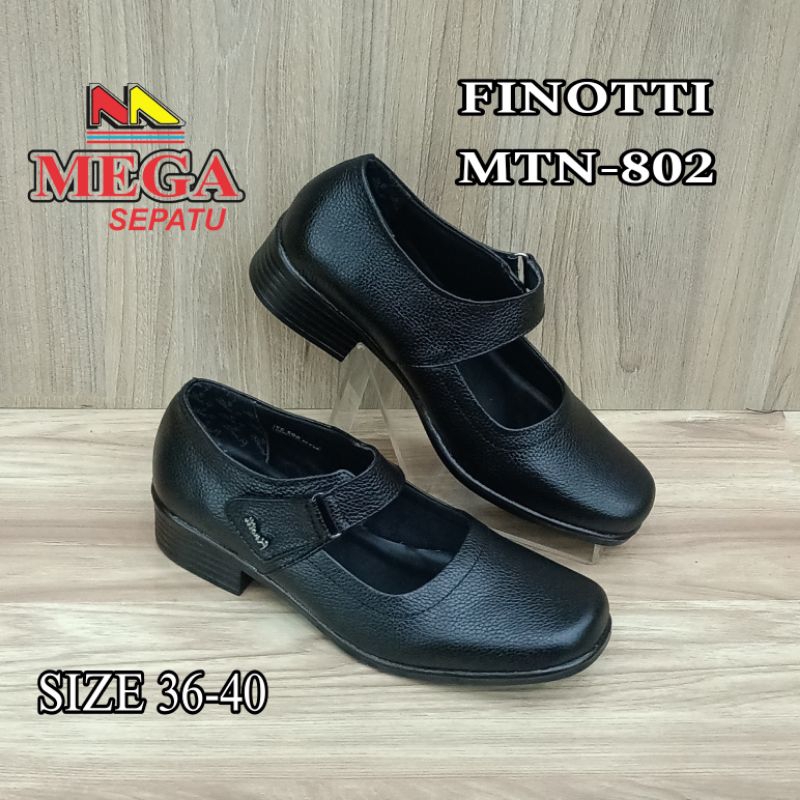 SEPATU PDH WANITA TERBARU FINOTTI MTN-802 HITAM
