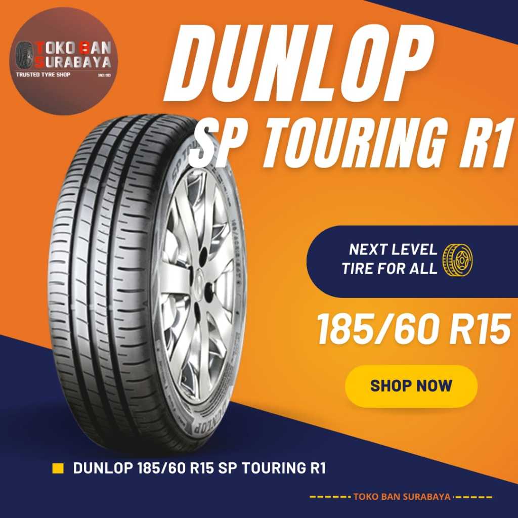 Ban Dunlop DL 185/60 R15 185/60R15 18560R15 18560 R15 185/60/15 R15 R 15 SP TOURING R1