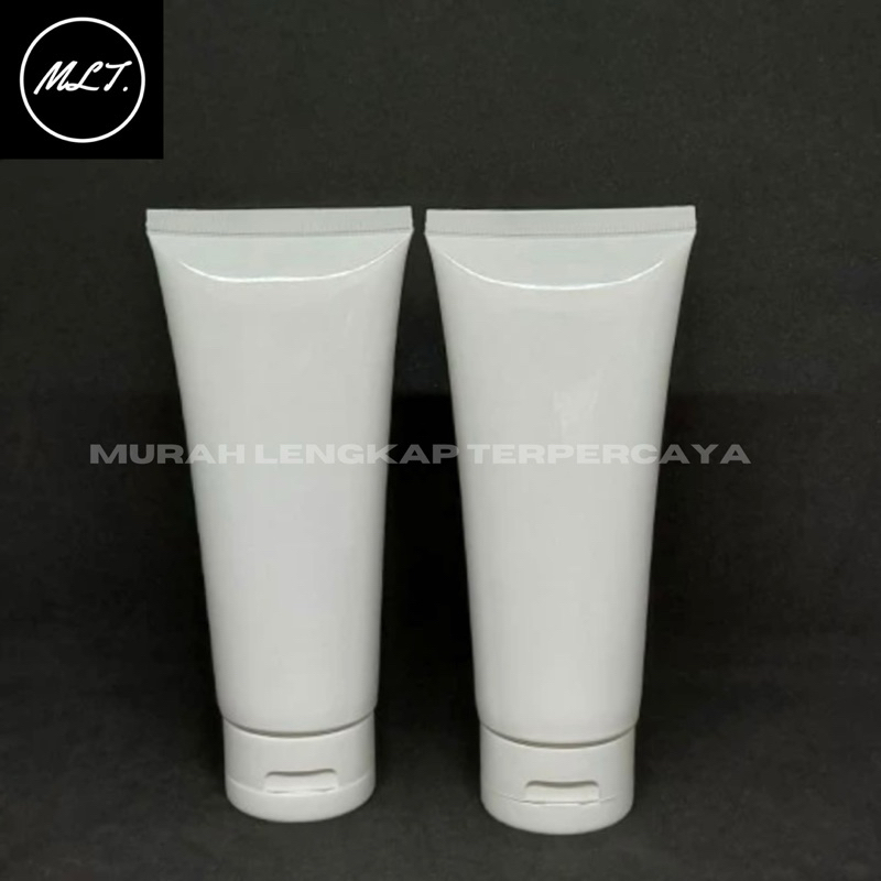 BOTOL TUBE 100ML/BOTOL FLIPTOP 100ML/BOTOL KOSMETIK 100 ML PUTIH WHITE TUBE 100 ML