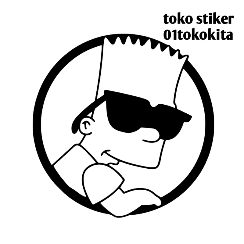 Sticker Cutting simpson ganteng dan lucu Stiker cuting motor helmet berkualitas Stikerr simpson berk