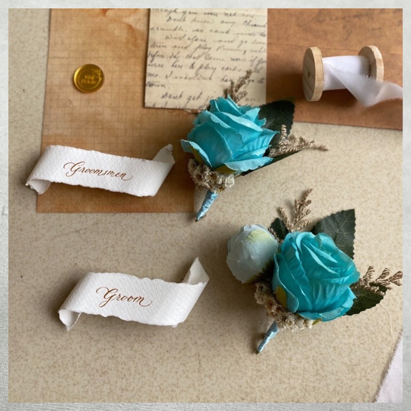Bros Pin Bunga Jas / Boutonniere / Corsage FREYA BIRU