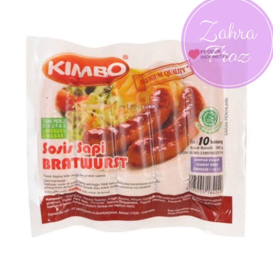 

modelTipe GVX743 KIMBO SOSIS BRATWURST 500 GR ISI 10