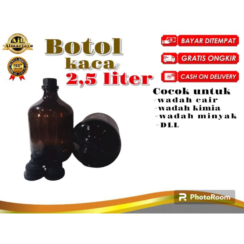 Botol kaca 2,5 liter