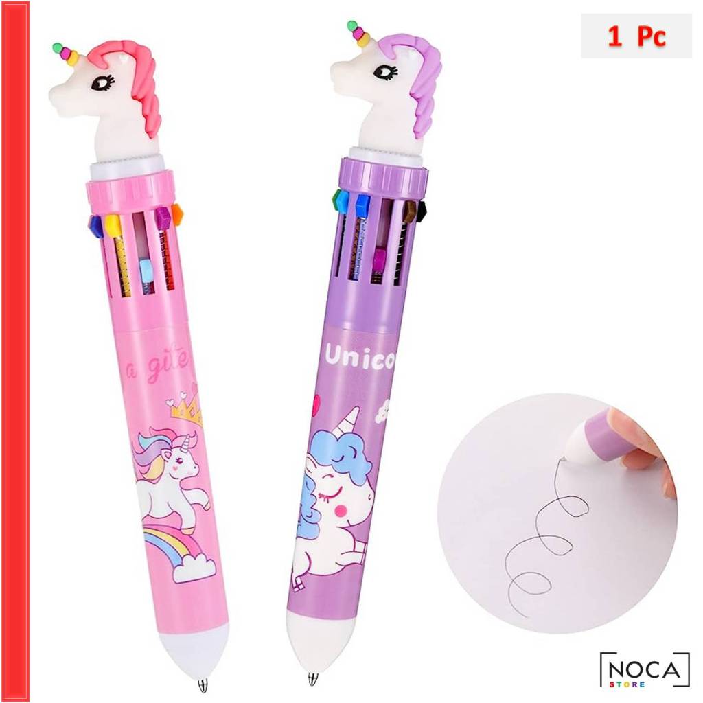 

Pulpen Karakter Unicorn 6 Warna Warni Pena Ballpoint Multicolor 0.5mm Bolpen Multi Perlengkapan Menulis Sekolah Alat Tulis Kantor ATK Mix Colour Tinta 6in1