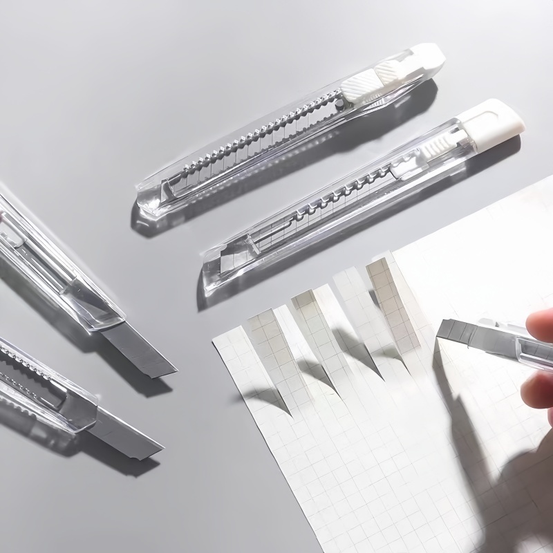 

Pisau kertas transparan sederhana/ Pemotong Kertas Pembuka Surat Pembuka Kotak Pisau Utilitas Portabel Sederhana-YuanYuan Mall