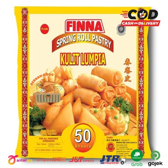 

KODE ESV192 FINNA SPRING ROLL PASTRY 125mm x 125mm 50 lembar HALAL / Finna Kulit Lumpia