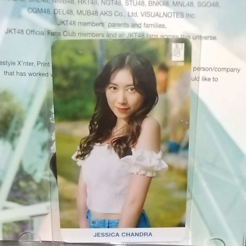 photocard member jkt48  jessica chandra summer tour