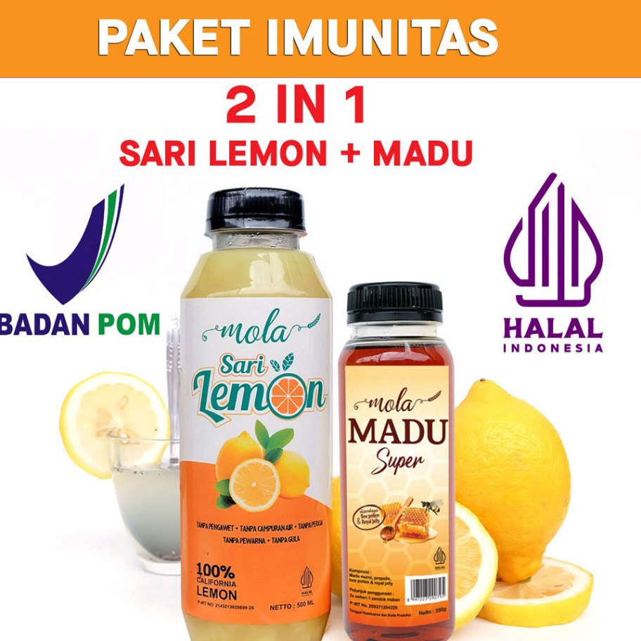 

Ready Paket Imunitas 2 in 1 Sari Lemon + Madu
