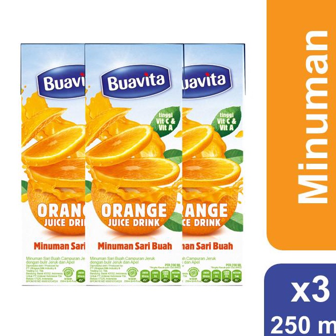 

Terupdate Buavita Orange 250ml Multi Pack