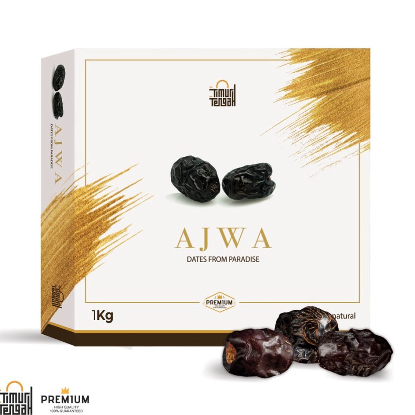 

KODE VUH312 Timur Tengah Kurma Ajwa 1Kg Kurma Nabi Premium Original High Quality