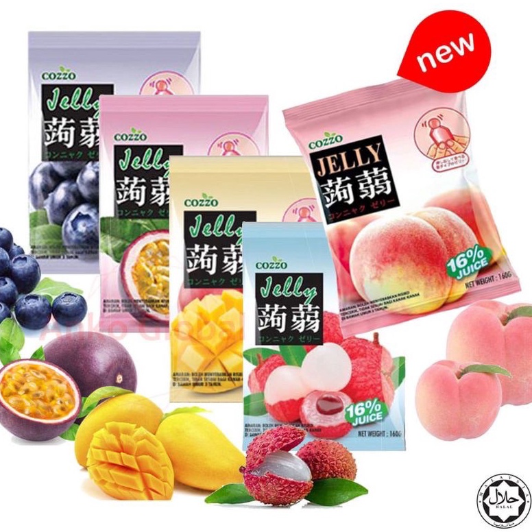 

L44r11s Cozzo Jelly Zero Fat Konnyaku Jelly Pouch 蒟蒻 160g Cemilan Jelly Big Discount