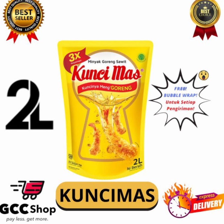 

Readystock Minyak goreng kunci mas 2 Liter