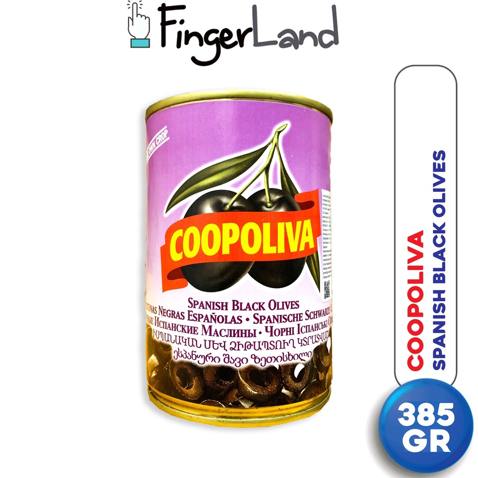 

[✱E37>] COOPOLIVA Spanish Black Olives - S 385 gram Buah Zaitun Kaleng New Product