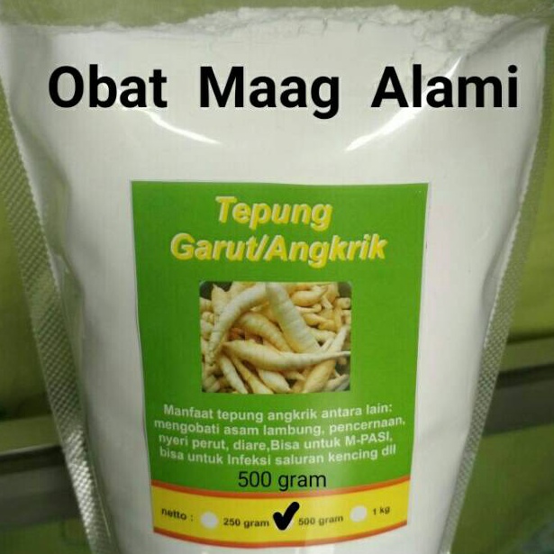 

[♧R97\] TEPUNG GARUT/PATI ASAM LAMBUNG/ANGKRIK /ARROWROOT 500Gr Restok Gan
