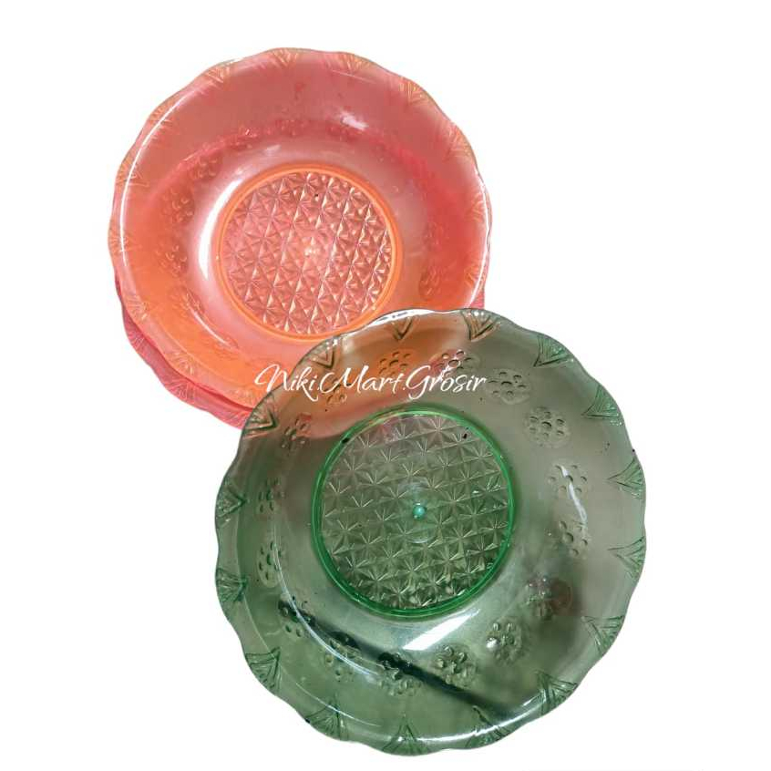 (07) Mangkok Plastik tanggung Cristal Warna Bening / Mangkuk Plastik