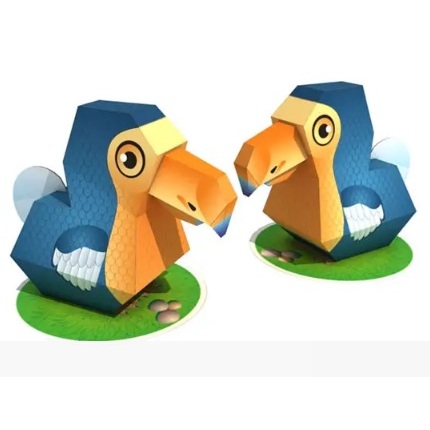 Papercraft Dodo Bird Miniatur Kertas
