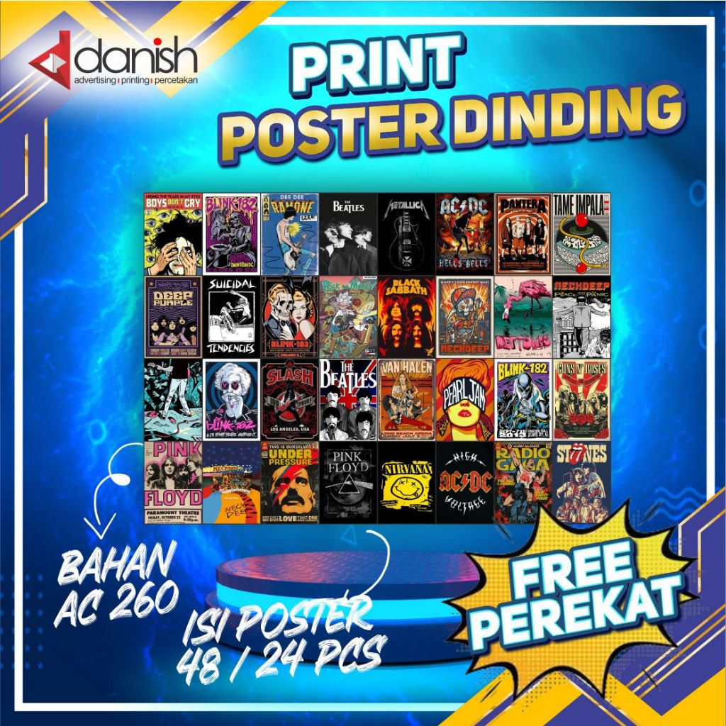 POSTER DINDING,POSTER AESTHETIC,POSTER KARTUN,POSTER