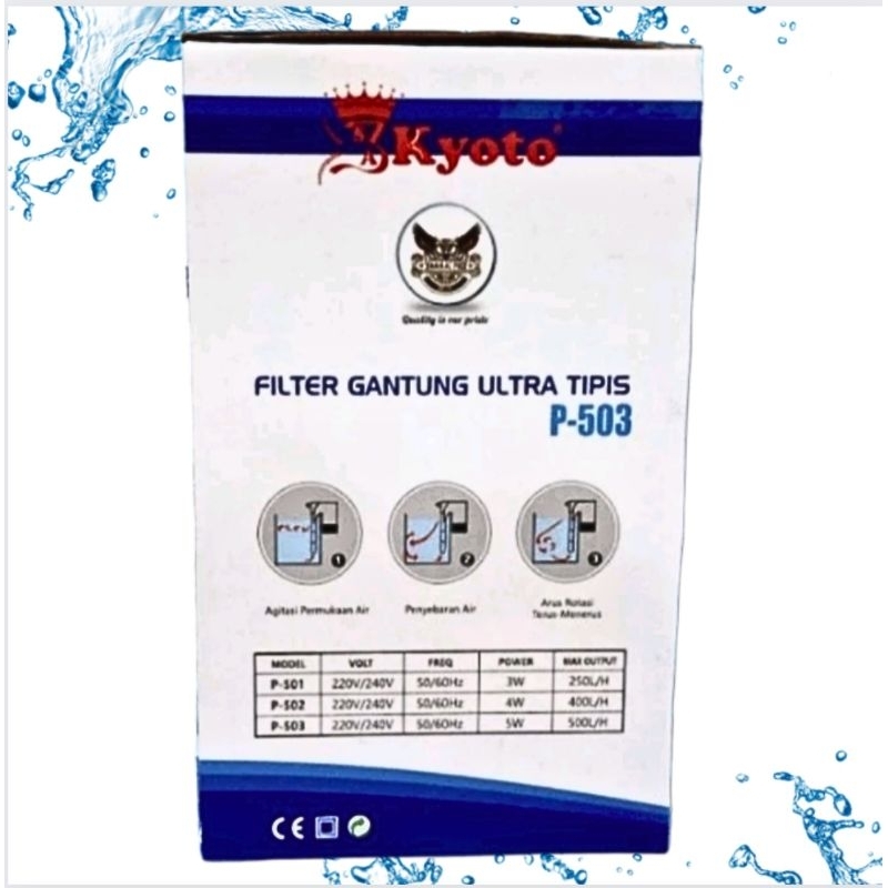 KYOTO P 503 Pompa Hang on filter aquarium filter gantung