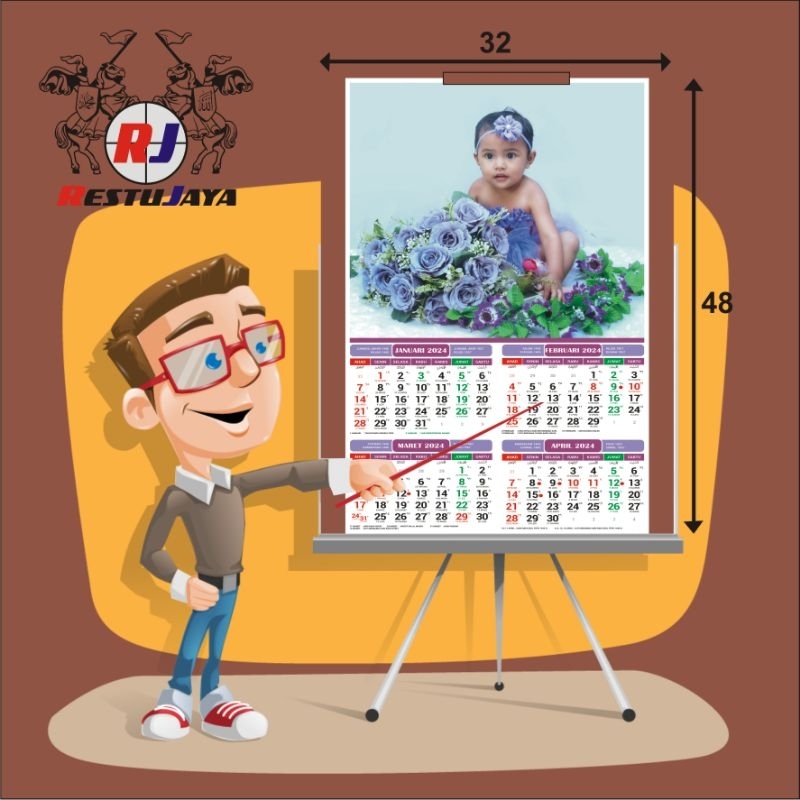 

kalender foto custom 3 lembar produksi tiap tahun