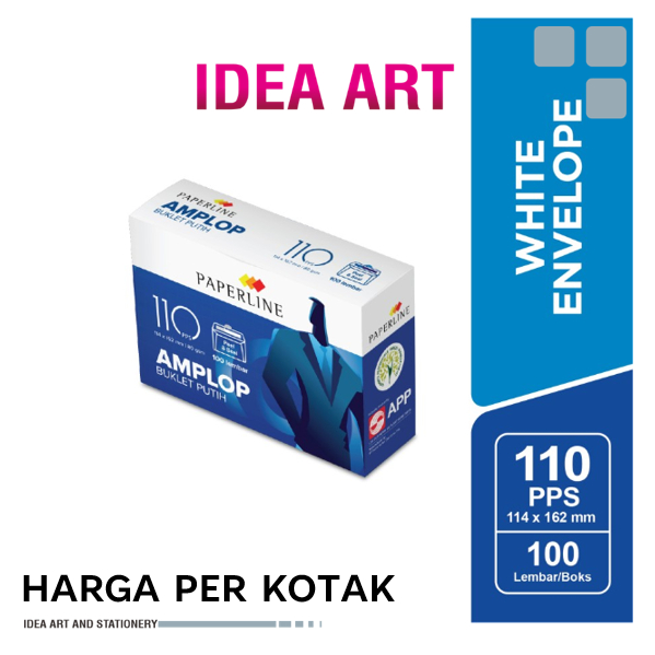 

Amplop Paperline 110 Putih Polos 100 Lembar 114x162 mm Envelope - Pak / Boks / Kotak