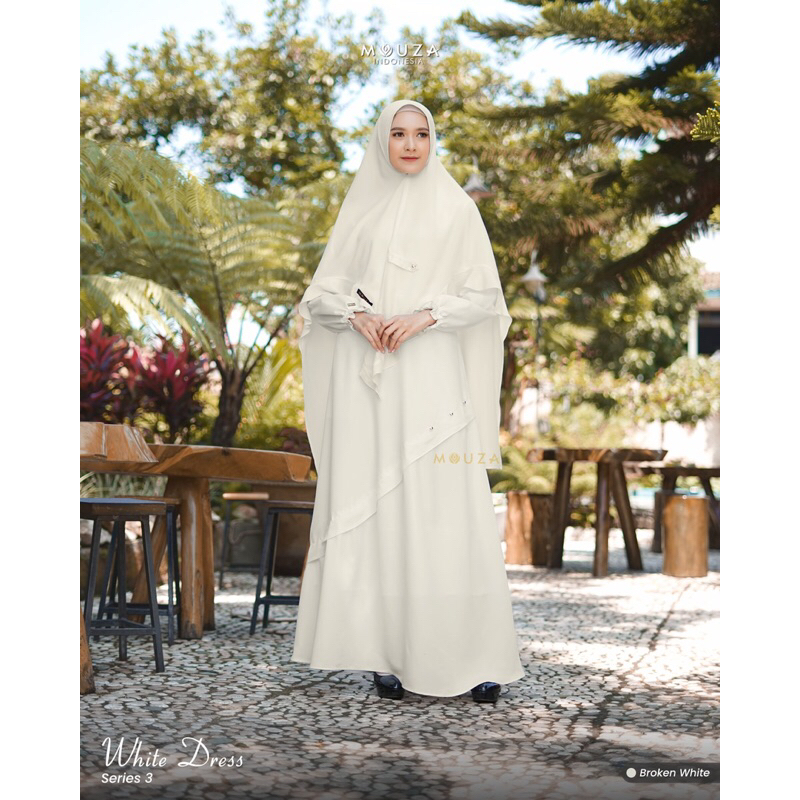 white series 3/Gamis Putih Umroh/Gamis putih wanita/Abaya putih/Dress putih polos