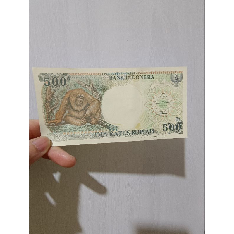 500 rupiah jadul uang kertas gambar monyet